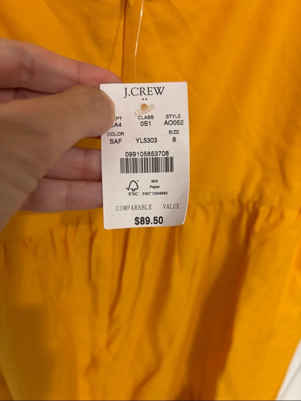NWT J Crew Yellow Tiered Sundress with Embroidered Hem - Picture 4 of 6